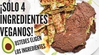 ¡ DESAYUNO DE SÓLO 4 INGREDIENTES  VEGANO SABROSÓN [upl. by Yekcor]