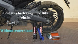 Dominar 400 chain maintenance without centre standtips [upl. by Ainedrag928]