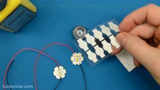 Fastening Flat Bottom Optics to an LED Using Double Sided Tape [upl. by Funda]