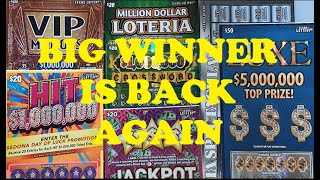 BIG WINNER IS BACK AGAIN🤑🤑🙏20s AND 50s TEXAS LOTTERY SCRATCH OFFS GAME TICKETS [upl. by Desdee]