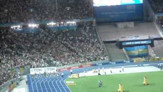 100m Männer Finale IAAF WM berlin 2009 Weltrekord 958 [upl. by Ahsoym]