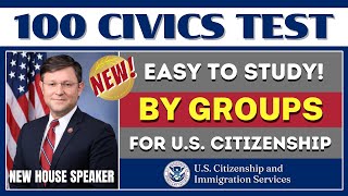 NEW Updated 100 Civics Questions and Answers By Groups US Citizenship Interview Study Guide [upl. by Asiil666]