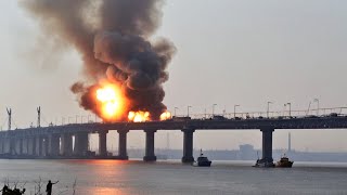 THE CRIMEA BRIDGE IS LOST FOREVER 1000 US Himar Missiles Destroy Russias Crimea Bridge [upl. by Krigsman]