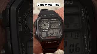 Casio World Time with 10 year battery casio watch casiowatch 80s casiovintage [upl. by Cochrane]