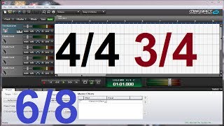 Mixcraft Tutorial  Changing Time Signature  Measure Metronome Volume [upl. by Leviralc]