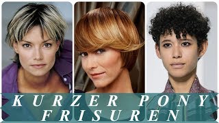 Kurzhaarfrisuren mit kurzem pony 2018 damen [upl. by Wehttan]