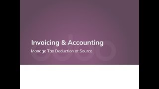 Manage tax deduction at source with accounting entries [upl. by Apfelstadt]