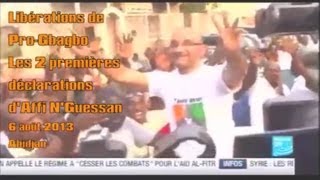 1ère déclaration AFFI NGUESSAN à sa libération  6 aout 2013 [upl. by Mojgan337]