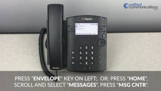 Polycom VVX 300 amp 400 Series Phone  How to Check Voicemail [upl. by Anirehs]