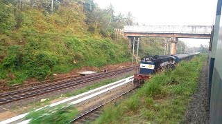 Departing Shoranur Junction Biggest railway station in Kerala [upl. by Llennehc513]