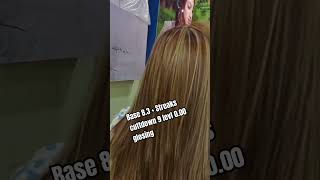 Ash blonde streaks amp Base  Amna signature academy [upl. by Anesuza802]