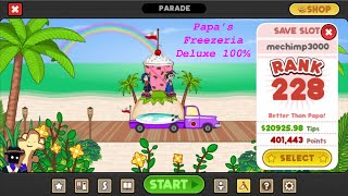 Papas Freezeria Deluxe 100 All Gold Customers Stickers Mini Game Rewards and Specials Mastered [upl. by Aemat]