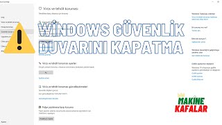 Windows Güvenlik Duvarı Nasıl Kapatılır  Güncel 2021 [upl. by Domonic]