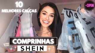 COMPRAS NA SHEIN Calças jeans calças alfaiataria calças pantolona e [upl. by Nosredna]