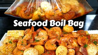 How To Make a Seafood Boil Bag At Home  Easy Shrimp Boil Recipe MrMakeItHappen seafoodboil [upl. by Aranat]