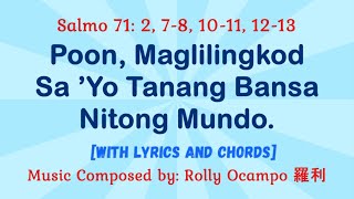 for 7 January 2024 Mass  Salmo 71 Version 2 Poon Maglilingkod Sayo Tanang Bansa Nitong Mundo [upl. by Akiria945]