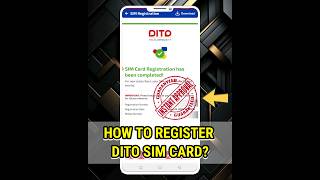 Dito Sim Card Registration 2024 Instant Approval [upl. by Balbinder]