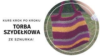 Torba szydełkowa ze sznurka krok po kroku  prosty tutorial [upl. by Awad]