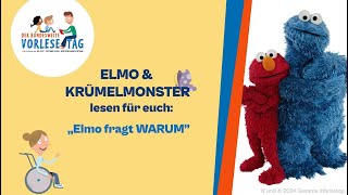 Der Bundesweite Vorlesetag 2024 Das Krümelmonster liest Elmo aus quotElmo fragt warumquot vor [upl. by Ozmo610]