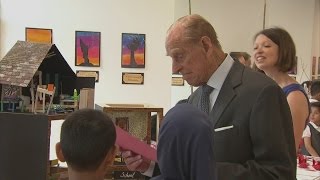 Prince Philip disgusted by childs handwriting during school visit [upl. by Ossie]