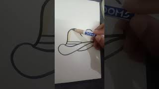 Easy drawing of hat 🤠 hat falakkunjactivity easydrawing shortsfeed shortvideo shorts drawing [upl. by Cruz]