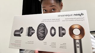 Unboxing my NEW Dyson Hair dryer [upl. by Eanwahs]