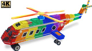 Magnet Challenge  How to Make Helicopter From Magnetic Balls by Magnet Creative [upl. by Loram210]