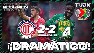 HIGHLIGHTS  Toluca 22 León  Liga Mx AP2024  J15  TUDN [upl. by Ahsinej]