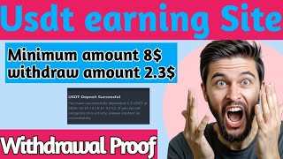 New Usdt earning Site  Usdt earning website 2024  earn 18 daily  usdt grabbing site earn online [upl. by Aicirtal485]