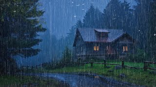 HEAVY RAIN on Roof for Deep Sleep amp Insomnia Relief  Night Thunderstorm for Insomnia Study Relax [upl. by Haissi]