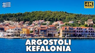 ARGOSTOLI Kefalonia Island  Greece 🇬🇷  🚶‍ Walking Tour 4K UHD [upl. by Darrow]