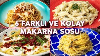 🍝 Hep Aynı Sosu Yapmaktan Sıkılanlara 6 Farklı ve Kolay Makarna Sosu Tarifi  Yemekcom [upl. by Marquis]