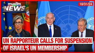 UN Rapporteur Calls For Suspending Israels UN Membership [upl. by Rustin]