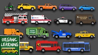 Learning Street Vehicles Names and Sounds for Kids  Learn Cars Trucks Fire Engines amp More [upl. by Amer672]