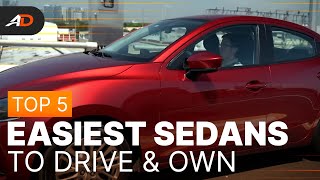 Top 5 Easiest Sedans to Drive and Own  Behind a Desk [upl. by Suiratnauq181]