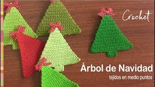 Arbol de Navidad de medio puntos tejidos a crochet  Tejiendo Perú [upl. by Eyeleen]