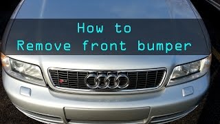 2002 Audi S4 Ep 134  How to remove front bumper [upl. by Truelove408]