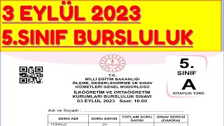 5 SINIF BURSLULUK SINAVI 2023 ÇIKMIŞ SORULAR A KİTAPÇIĞI [upl. by Aniuqaoj]