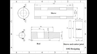 How to design sleeve and cotter joint parts [upl. by Acinom844]