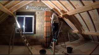 🏚🌹 CONSTRUCTION DE LA CHEMINÉE  Trou dans la dalle et boisseaux  Ruine n Rozes Episode 177 [upl. by Aivekal]