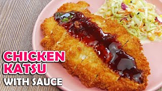 Easy Chicken Katsu with Tonkatsu Sauce  Japanese Chicken Cutlet  Hungry Mom Cooking [upl. by Eelegna]