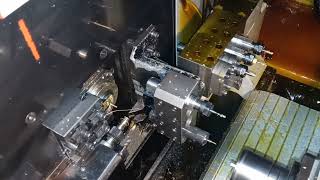 CNC Turning  Tsugami B0125II Swiss Lathe [upl. by Norbel]