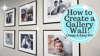 How to Create a LARGE GALLERY WALL Under 50 Cheap amp Easy DIY [upl. by Blackington]