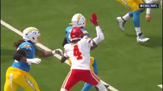 Rashee Rice knee injury vs Chargers [upl. by Yojenitsirk]