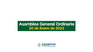 Asamblea General Ordinaria [upl. by Malchus]