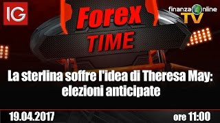 Forex Time  La sterlina soffre lidea di Theresa May elezioni anticipate [upl. by Penney450]