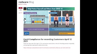 Covid Compliance April 12 2021  Display the NHS Covid App QR Code and record your customers [upl. by Elspeth]