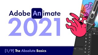 Adobe Animate 2021 The Absolute Basics 1  Beginners Tutorial [upl. by Ahsyekal]