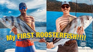 Catching Roosterfish in Golfito Costa Rica  Zancudo Charters [upl. by Ahsenauj]