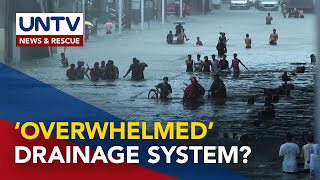 MMDA says high volume of rain contributes to road flooding in NCR despite drainage system [upl. by Aneris]